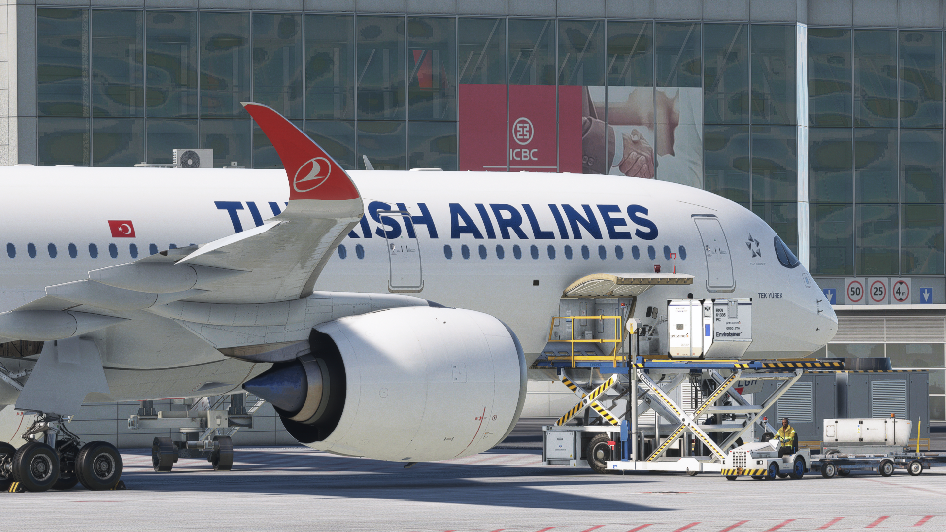 Airbus A350 on the ramp